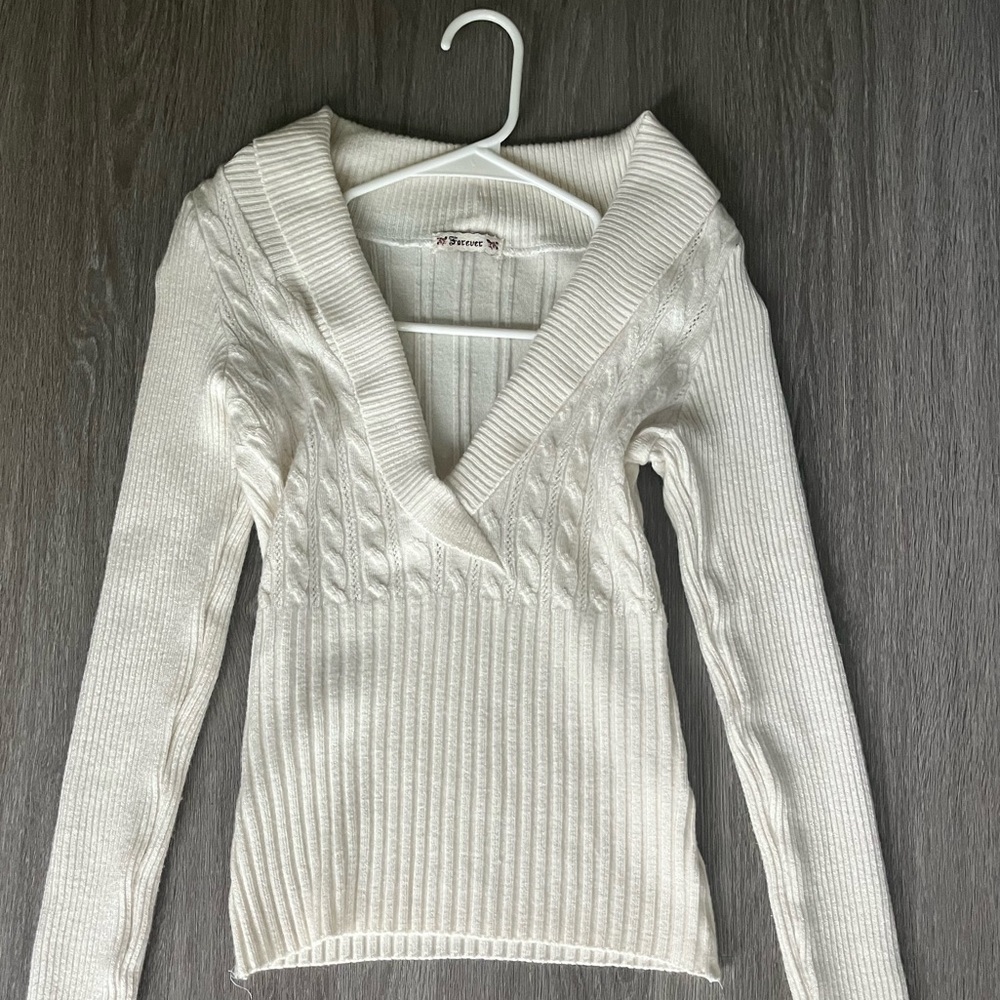 cream sweater